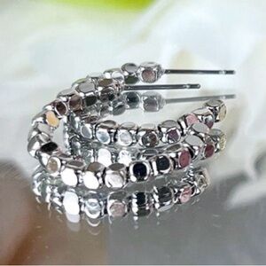 Parklane Hazy Silver Hoop Earrings